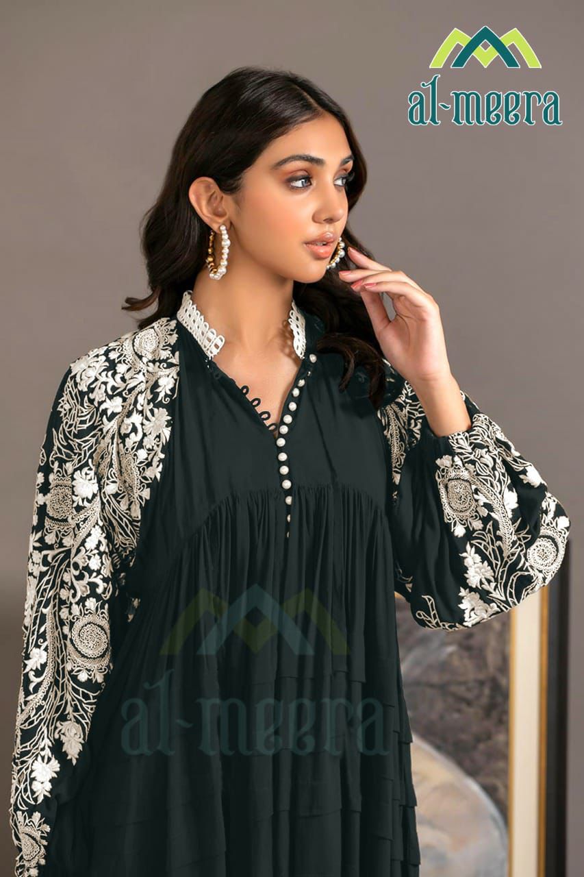 AL MEERA 1134 BLACK TUNIC READYMADE COLLECTION