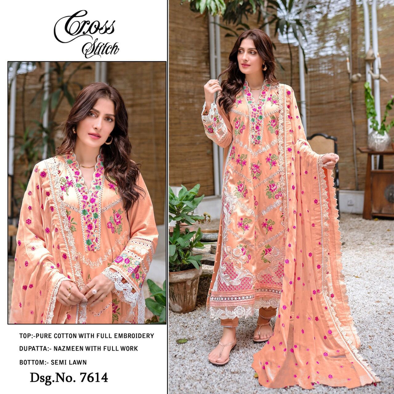 CROSS STITCH 7614 SALWAR KAMEEZ WHOLESALER