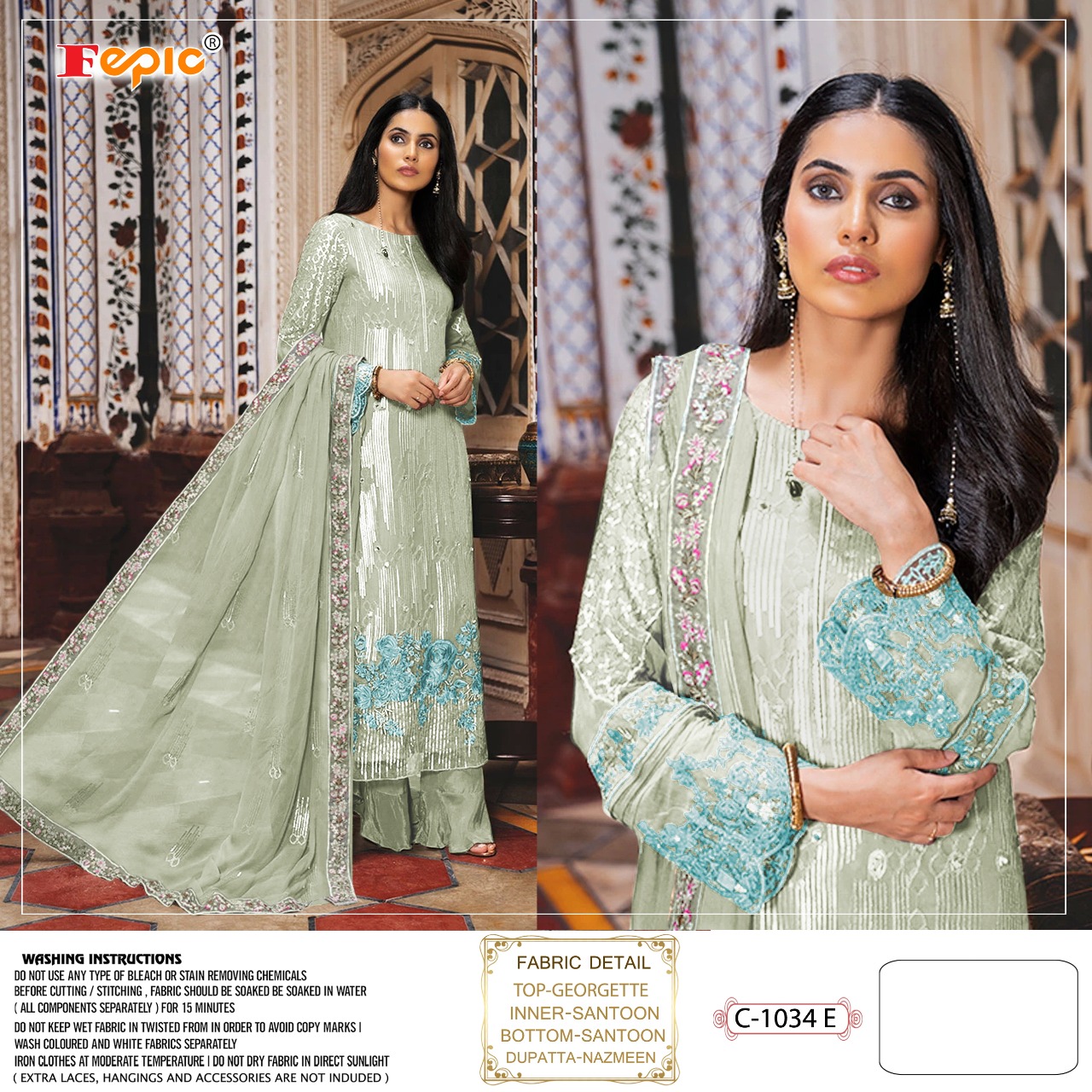 FEPIC 1034 E PAKISTANI SALWAR KAMEEZ WHOLESALER