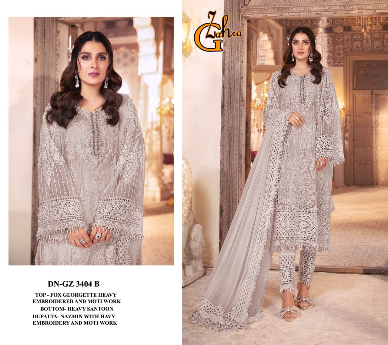 G ZAHRA GZ 3404 B PAKISTANI SALWAR KAMEEZ WHOLESALER