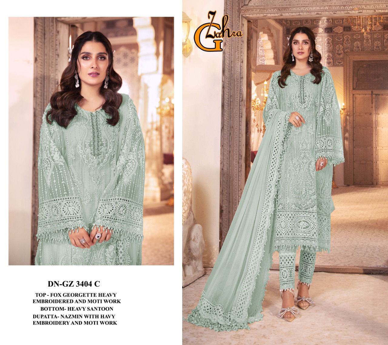 G ZAHRA GZ 3404 C PAKISTANI SALWAR KAMEEZ WHOLESALER