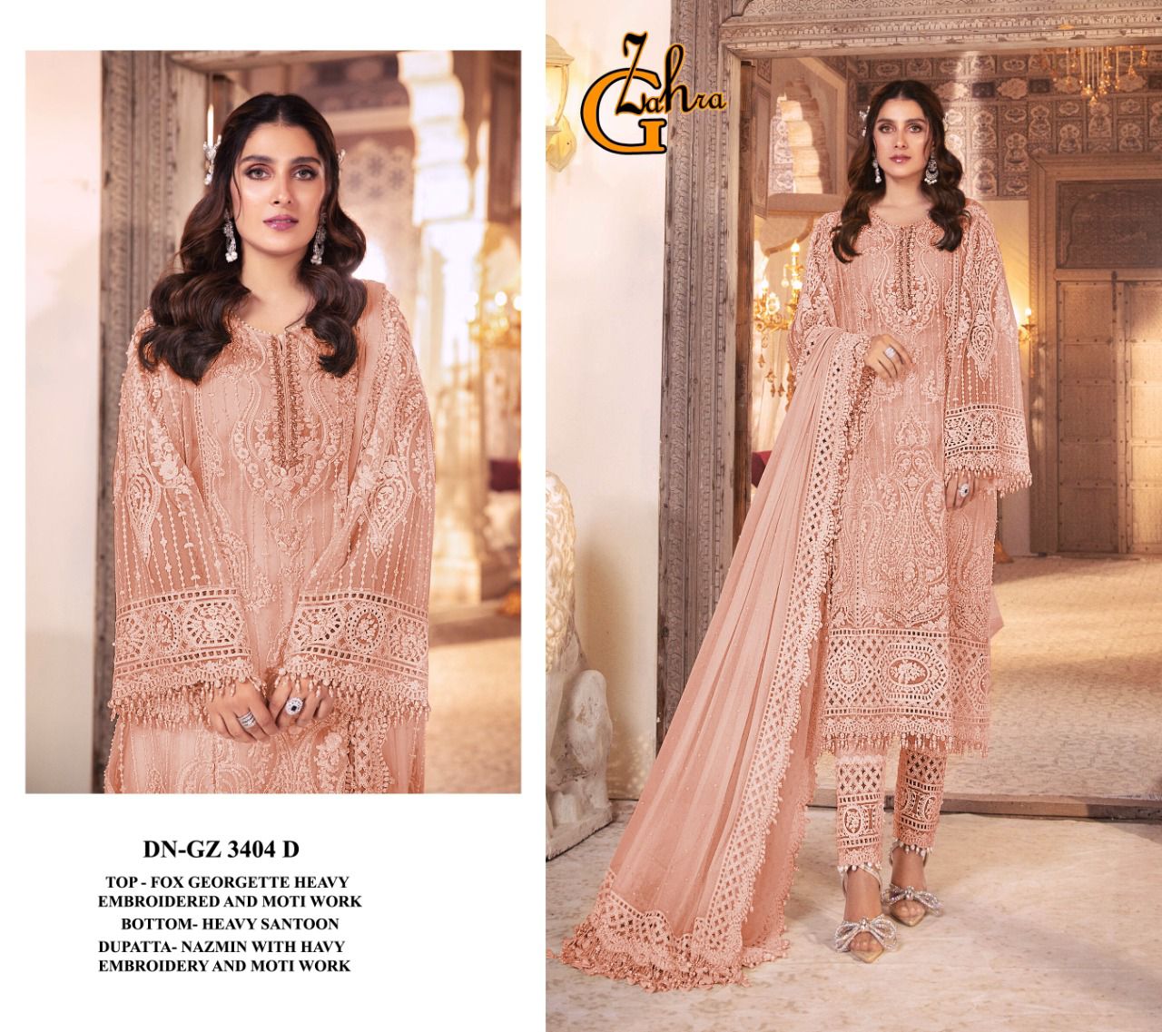 G ZAHRA GZ 3404 D PAKISTANI SALWAR KAMEEZ WHOLESALER