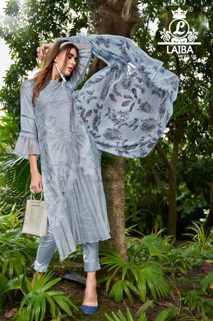 LAIBA AM VOL 106 GREY READYMADE COLLECTION