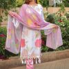 LAIBA AM VOL 110 WHITE WITH PINK READYMADE TUNIC COLLECTION