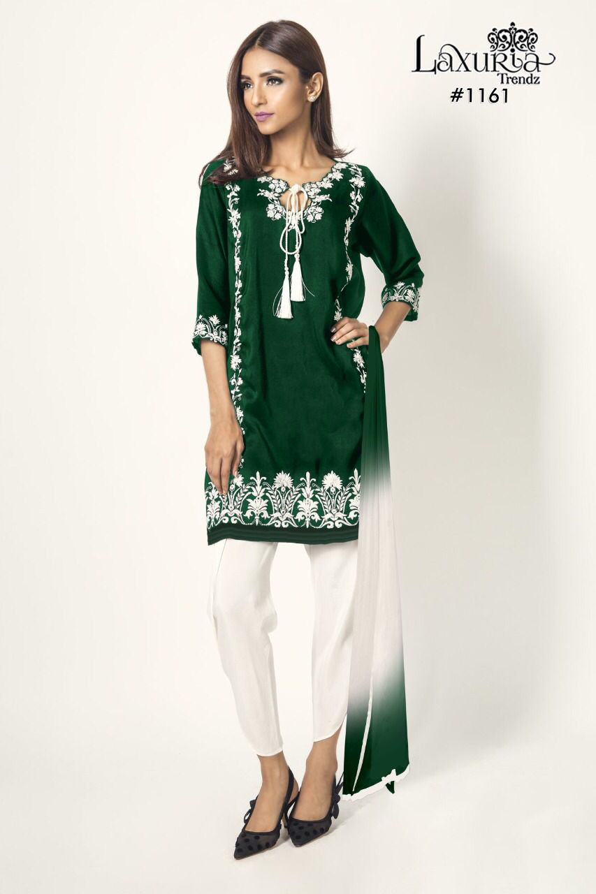 LAXURIA TRENDZ 1161 DARK GREEN READYMADE COLLECTION