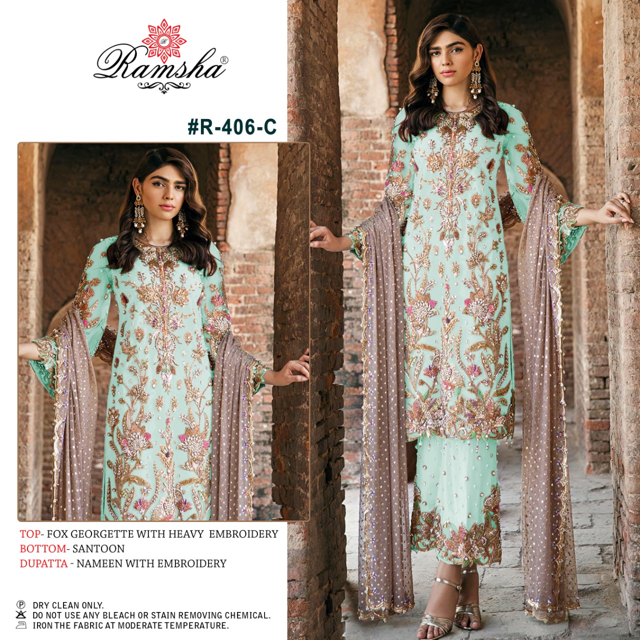 RAMSHA 406 C PAKISTANI SALWAR KAMEEZ WHOLESALER