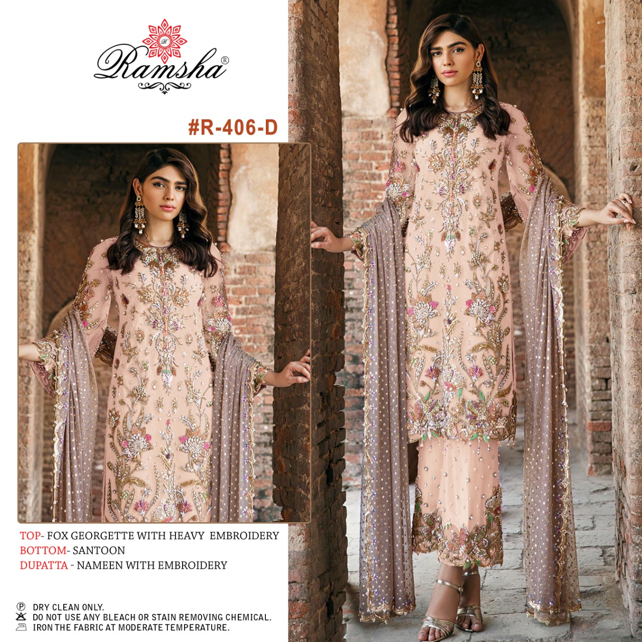 RAMSHA 406 D PAKISTANI SALWAR KAMEEZ WHOLESALER