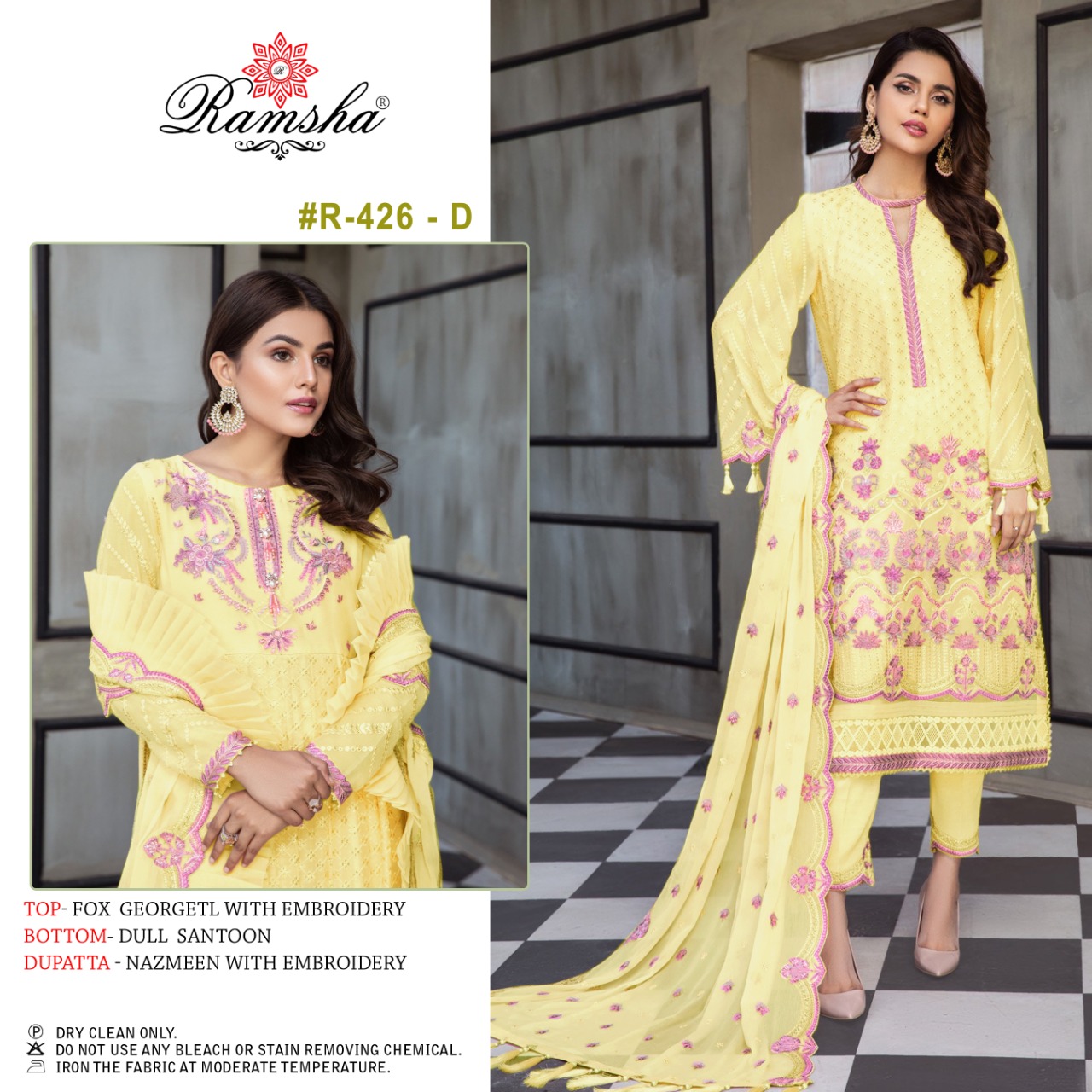 RAMSHA 426 D PAKISTANI SALWAR KAMEEZ WHOLESALER