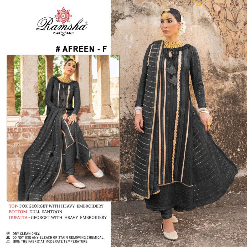 RAMSHA AFREEN F PAKISTANI SALWAR KAMEEZ WHOLESALER