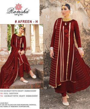 RAMSHA AFREEN H PAKISTANI SALWAR KAMEEZ WHOLESALER