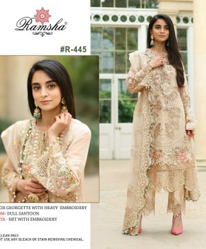 RAMSHA R 445 PAKISTANI SALWAR KAMEEZ WHOLESALER