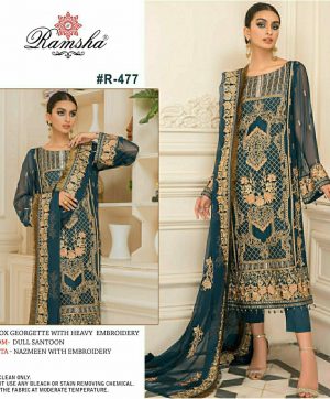 RAMSHA R 477 PAKISTANI SALWAR KAMEEZ WHOLESALER