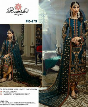 RAMSHA R 479 PAKISTANI SALWAR KAMEEZ WHOLESALER