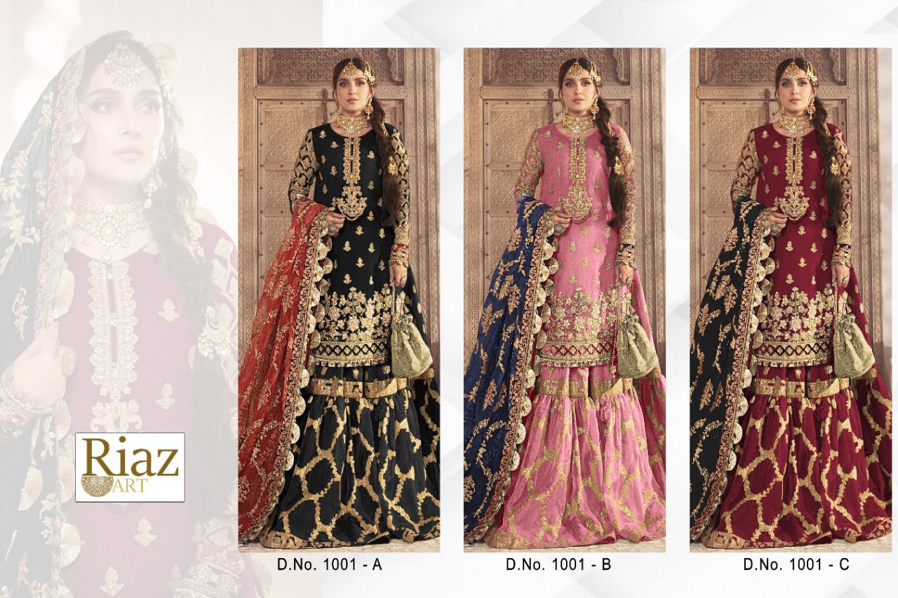 RIAAZ ART 1001 A PAKISTANI SALWAR KAMEEZ WHOLESALER