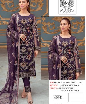 SHRADDHA M 109 E MUSHQ PAKISTANI SALWAR KAMEEZ WHOLESALER