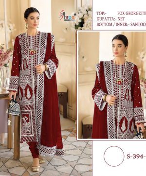 SHREE FABS S 394 D PAKISTANI SALWAR KAMEEZ WHOLESALER