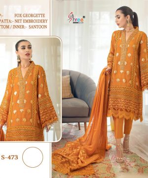 SHREE FABS S 473 PAKISTANI SALWAR KAMEEZ WHOLESALER