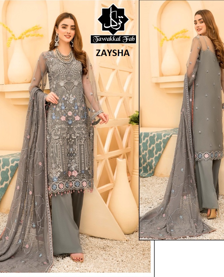 TAWAKKAL FAB ZAYSHA PAKISTANI SALWAR KAMEEZ WHOLESALER