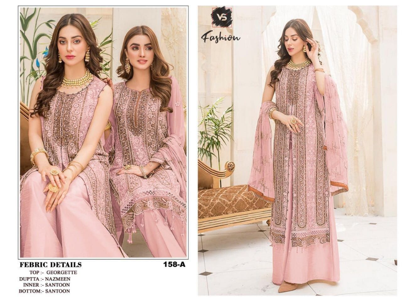 VS FASHION 158 A PAKISTANI SALWAR KAMEEZ WHOLESALER