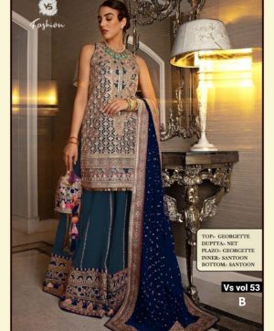 VS FASHION VOL 53 B PAKISTANI SALWAR KAMEEZ WHOLESALER