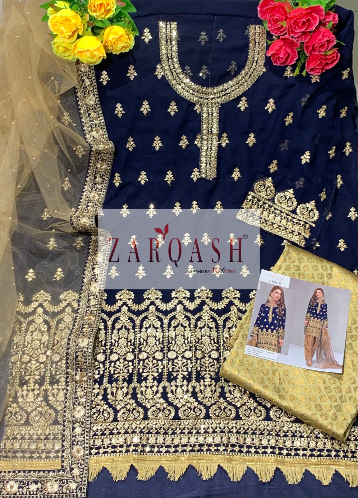 ZARQASH Z 2022 B PAKISTANI SALWAR KAMEEZ WHOLESALER