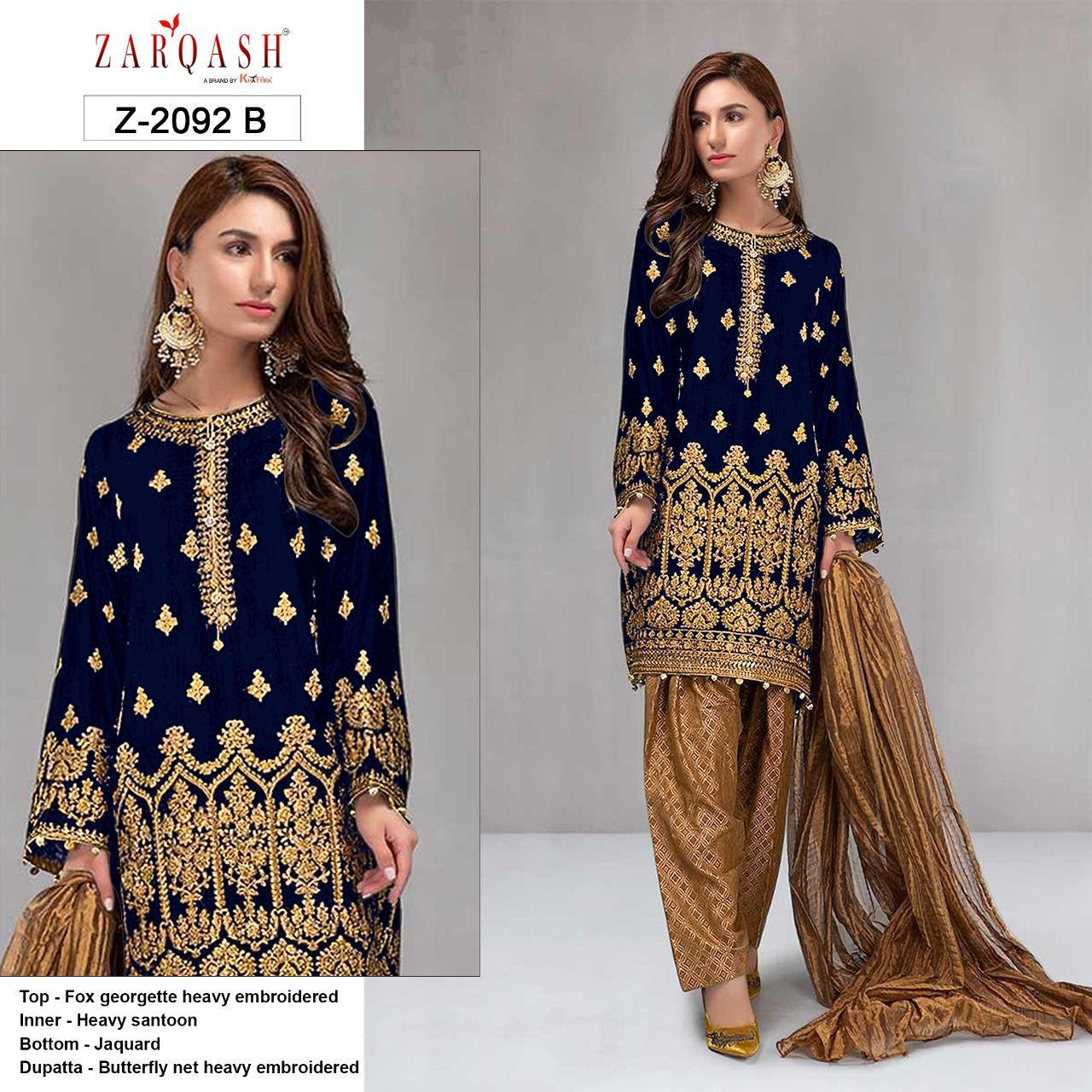 ZARQASH Z 2022 B PAKISTANI SALWAR KAMEEZ WHOLESALER