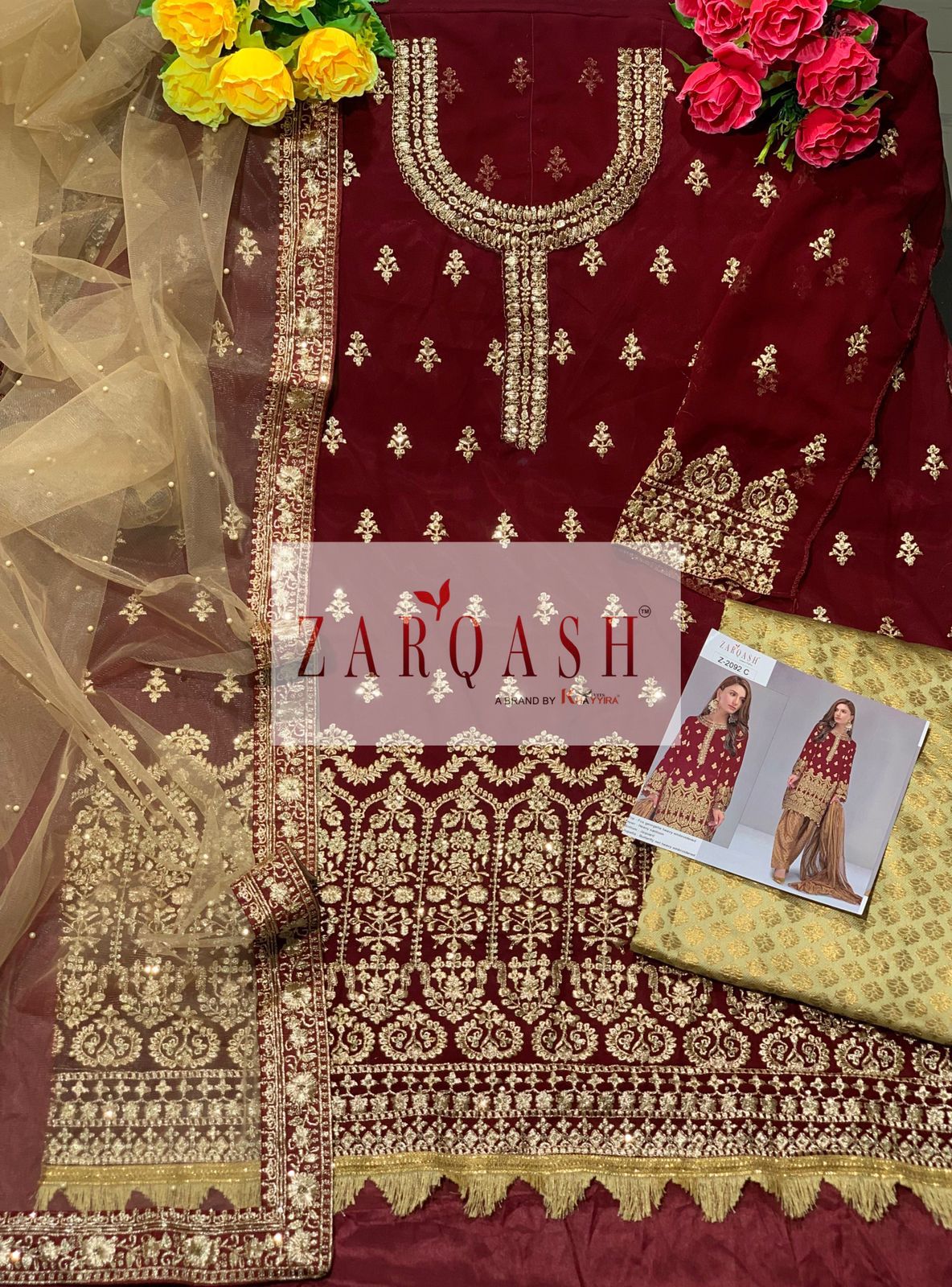 ZARQASH Z 2022 C PAKISTANI SALWAR KAMEEZ WHOLESALER