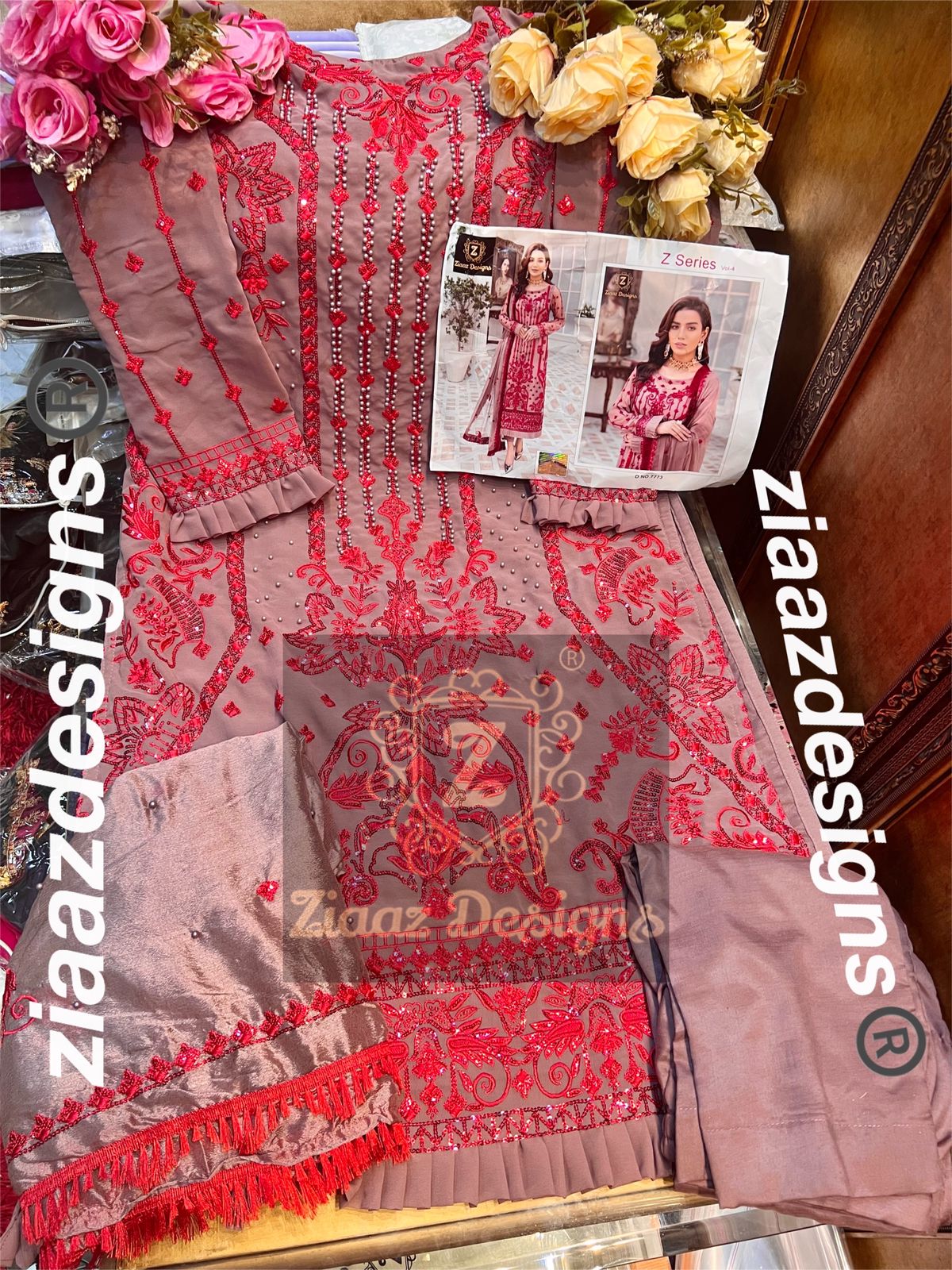 ZIAAZ 7773 Z SERIES VOL 4 PAKISTANI SALWAR KAMEEZ WHOLESALER