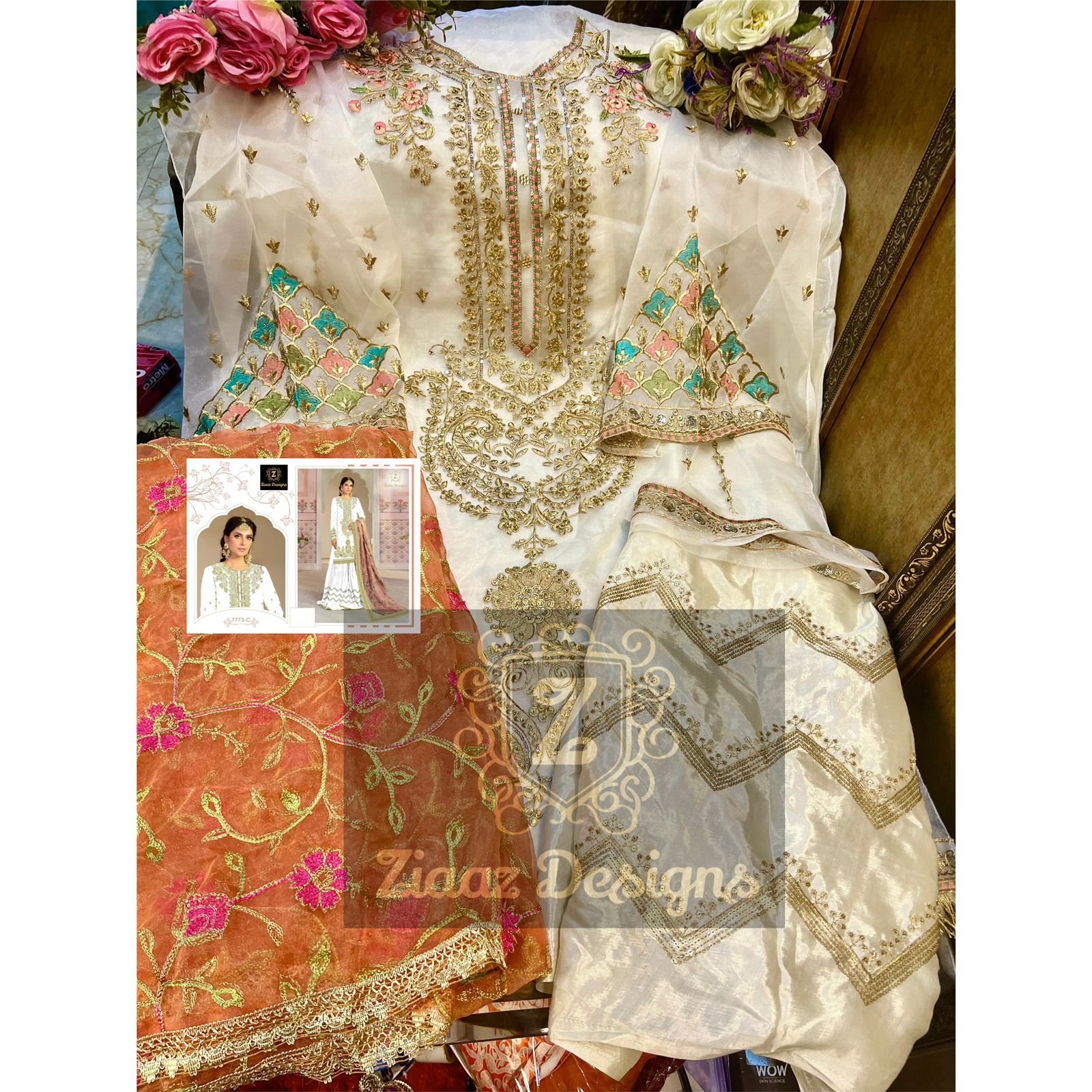 ZIAAZ DESIGNS 7773 C MARIA SALWAR KAMEEZ WHOLESALER