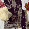 ZIAAZ DESIGNS MIRROR WINE SALWAR KAMEEZ WHOLESALER