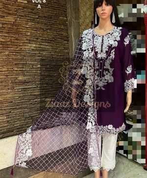 ZIAAZ DESIGNS VOL 8 A PURPEL READYMADE COLLECTION