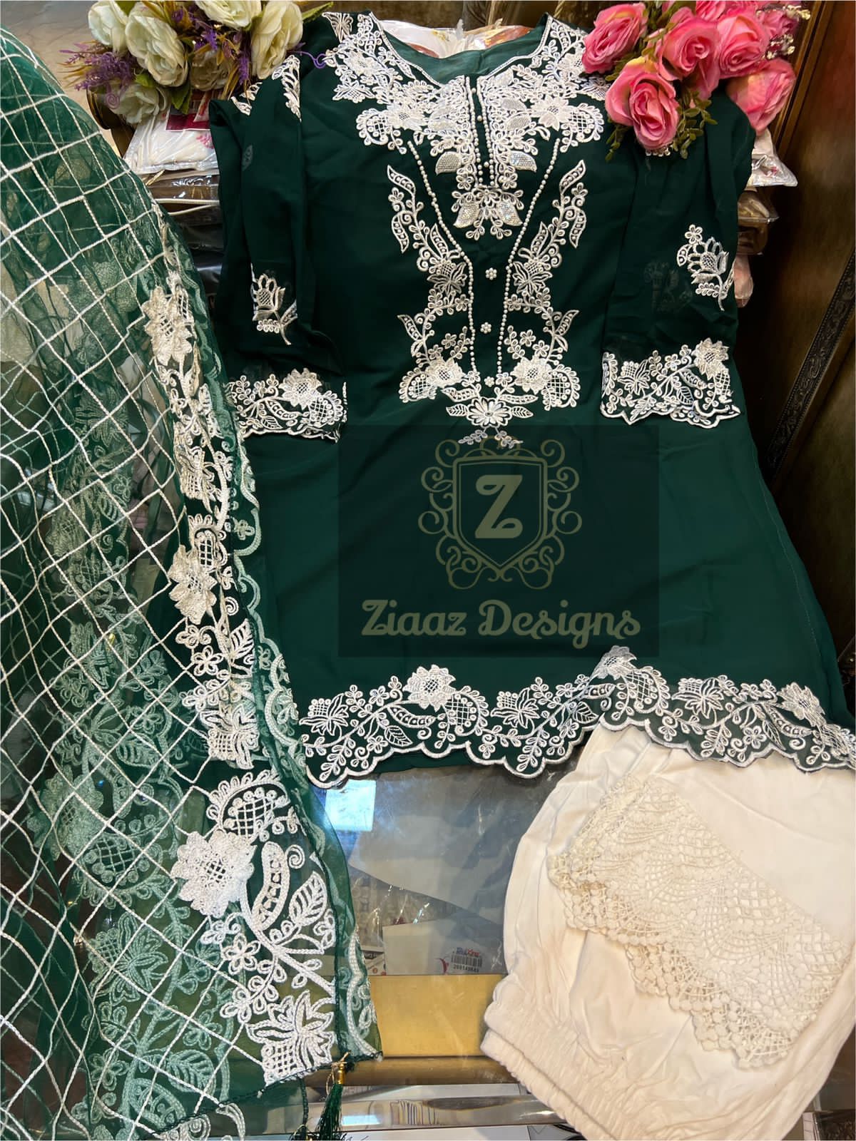 ZIAAZ DESIGNS VOL 8 B GREEN READYMADE COLLECTION