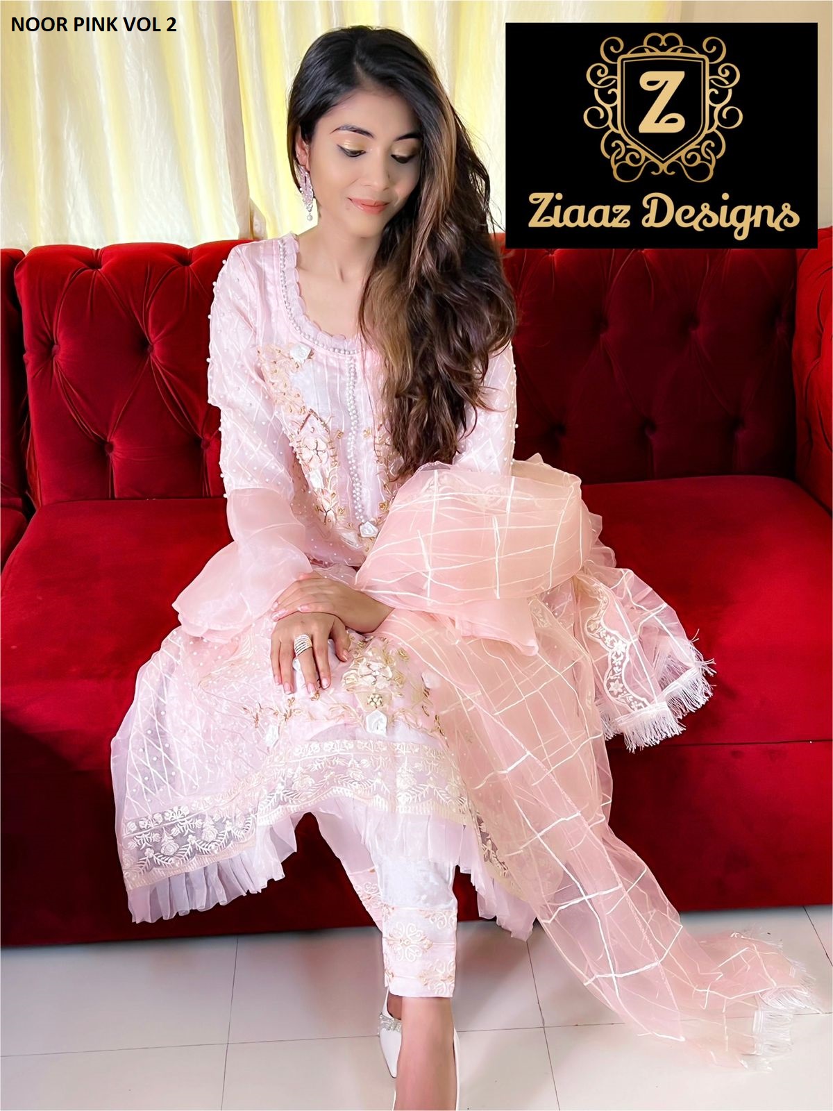 ZIAAZ NOOR PINK VOL 2 SALWAR KAMEEZ WHOLESALER