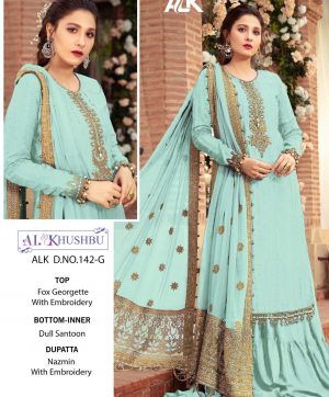 AL KHUSHBU 142 G PAKISTANI SALWAR KAMEEZ WHOLESALER