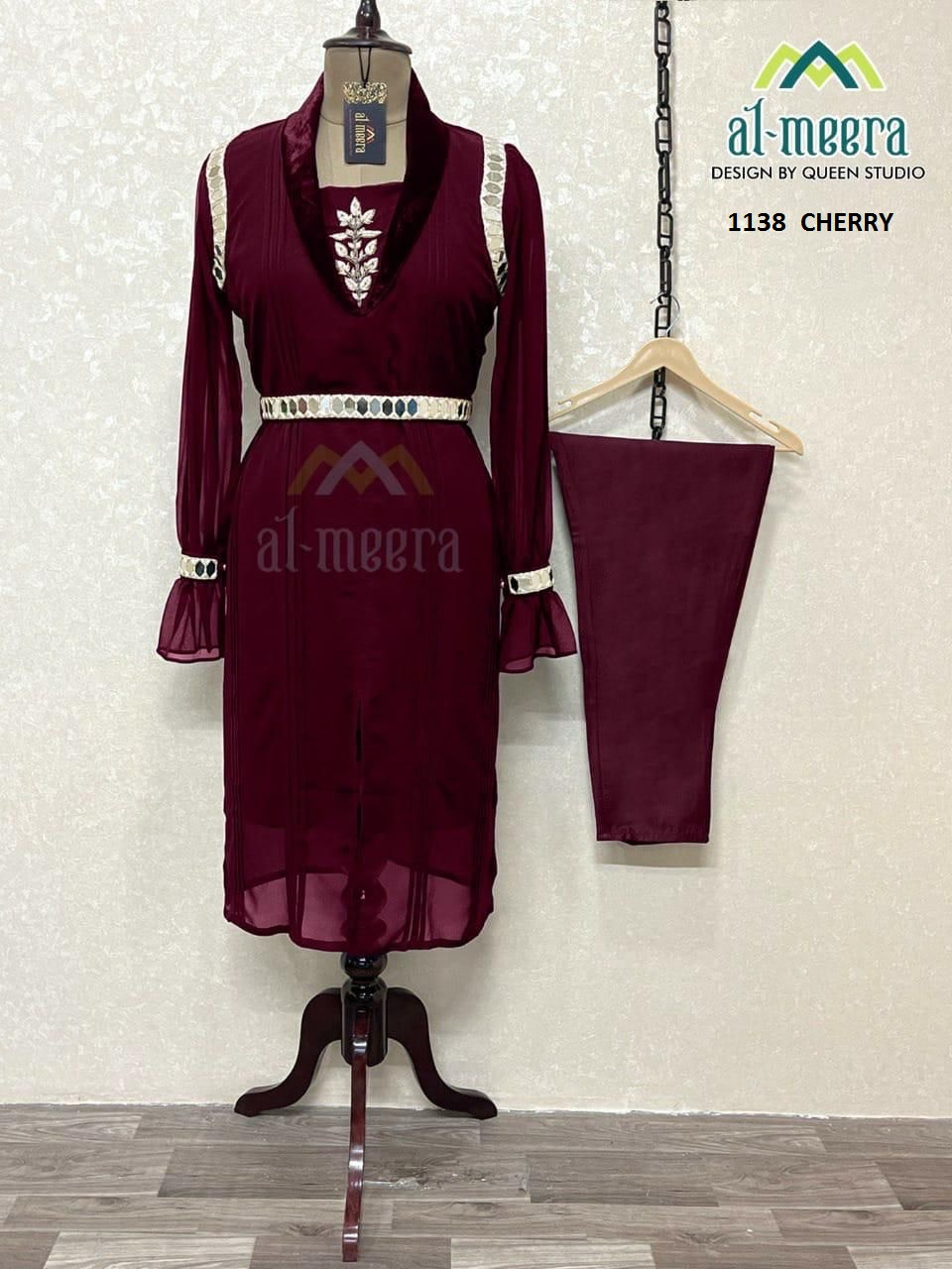 AL MEERA 1138 CHERRY READYMADE TUNIC COLLECTION