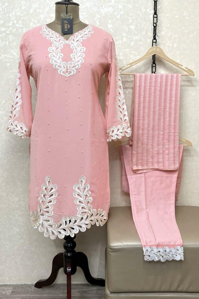 AL MEERA 1139 PEACH READYMADE TUNIC COLLECTION