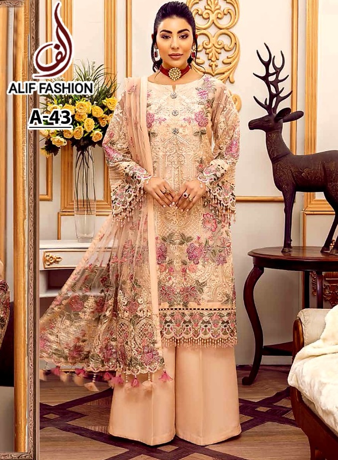 ALIF FASHION A 43 PAKISTANI SALWAR KAMEEZ WHOLESALER