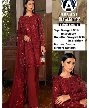 ARMANI RAMSHA 16 PAKISTANI SALWAR KAMEEZ WHOLESALER