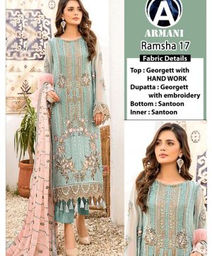 ARMANI RAMSHA 17 PAKISTANI SALWAR KAMEEZ WHOLESALER