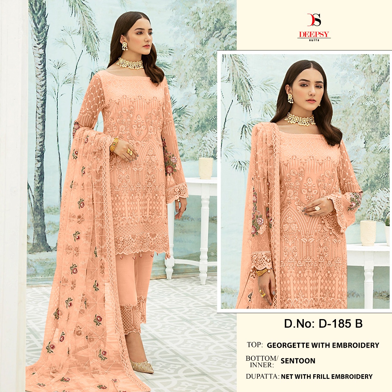 DEEPSY D 185 B PAKISTANI SALWAR KAMEEZ WHOLESALER