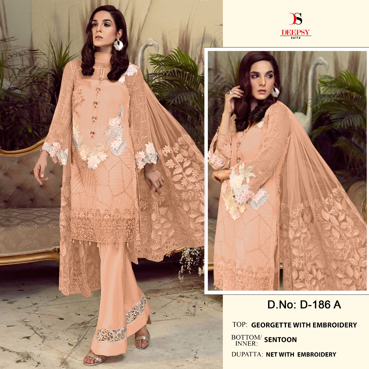 DEEPSY D 186 A PAKISTANI SALWAR KAMEEZ WHOLESALER