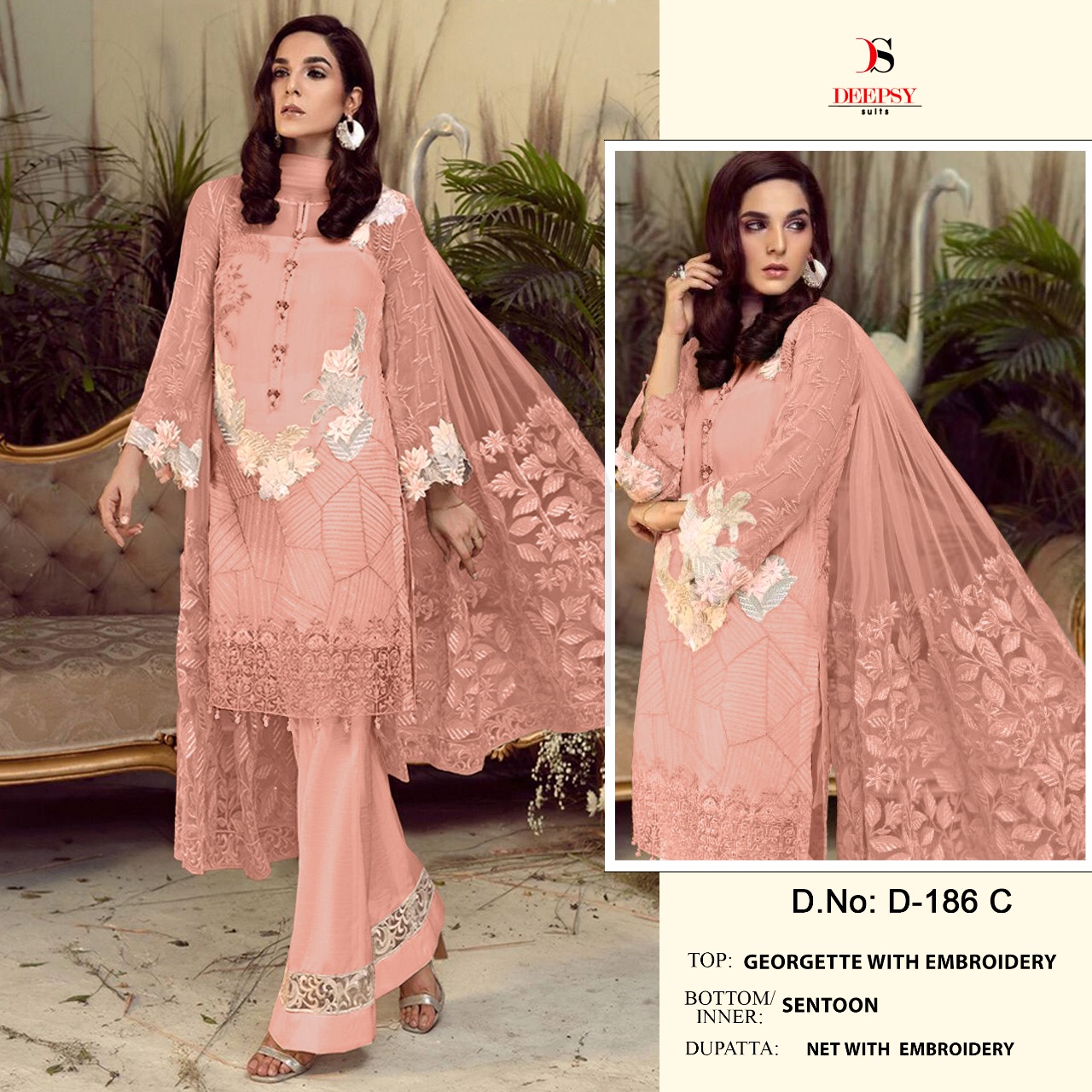 DEEPSY D 186 C PAKISTANI SALWAR KAMEEZ WHOLESALER