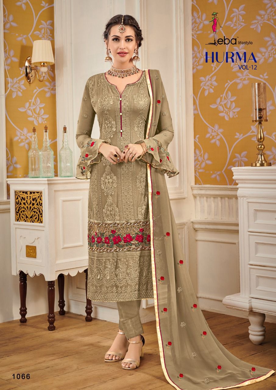 EBA LIFESTYLE 1066 HURMA VOL 12 SALWAR KAMEEZ WHOLESALER