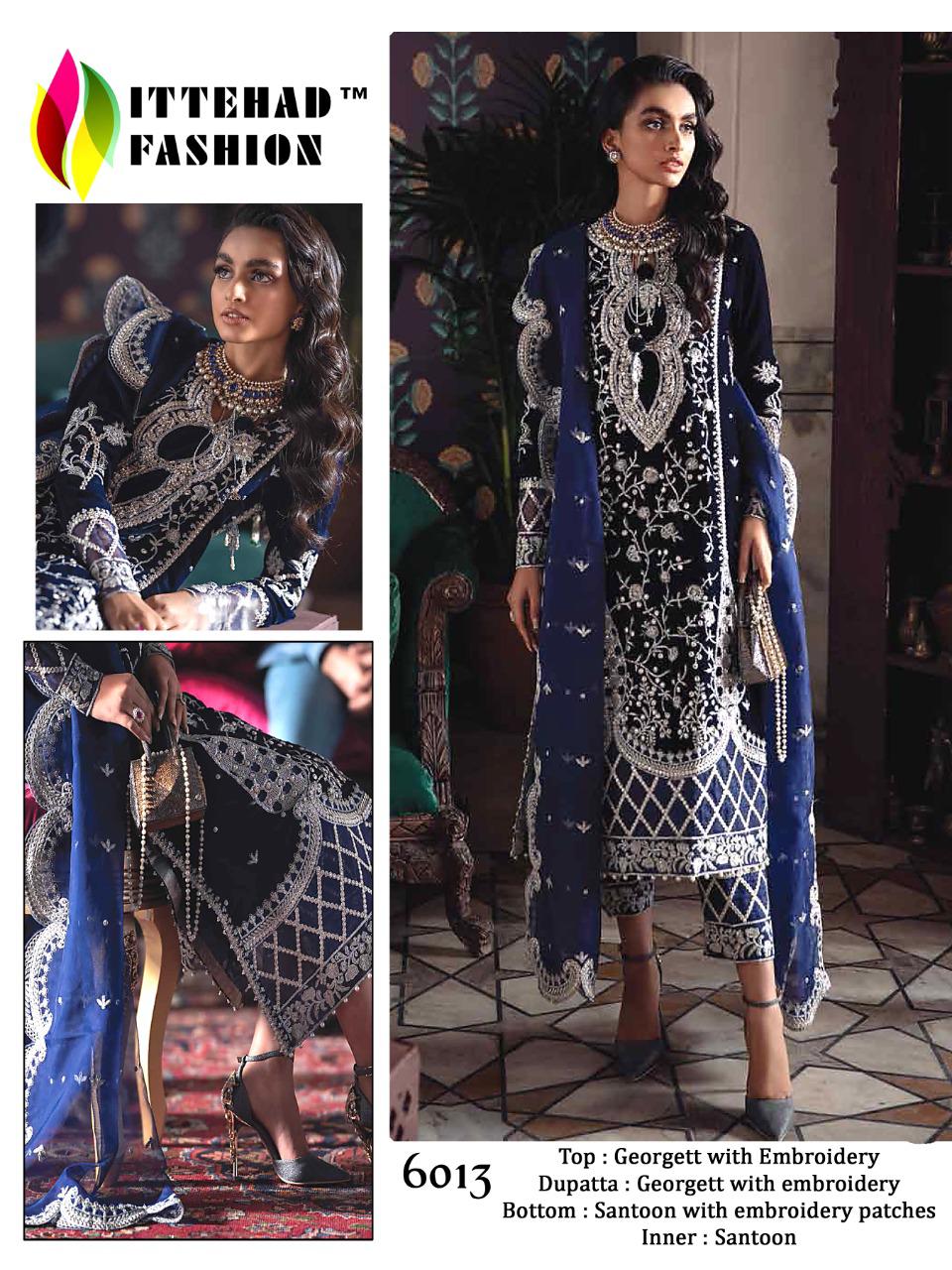 ITTEHAD FASHION 6013 PAKISTANI SALWAR KAMEEZ WHOLESALER