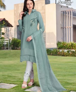 LAXURIA TRENDZ 1178 AQUA SPRAY READYMADE TUNIC COLLECTION