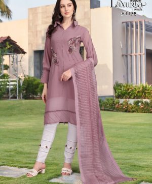 LAXURIA TRENDZ 1178 RIBBON PINK READYMADE TUNIC COLLECTION