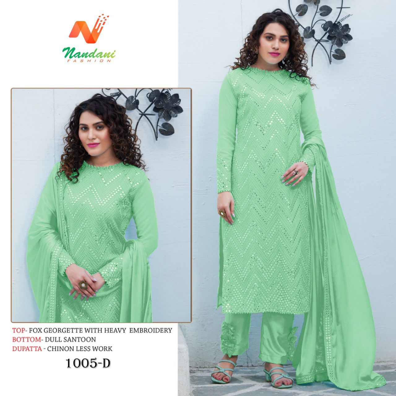 NANDANI FASHION 1005 D PAKISTANI SALWAR KAMEEZ WHOLESALER