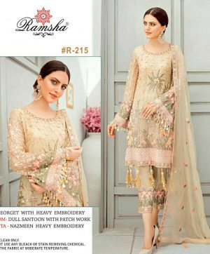 RAMSHA R 215 PAKISTANI SALWAR KAMEEZ WHOLESALER