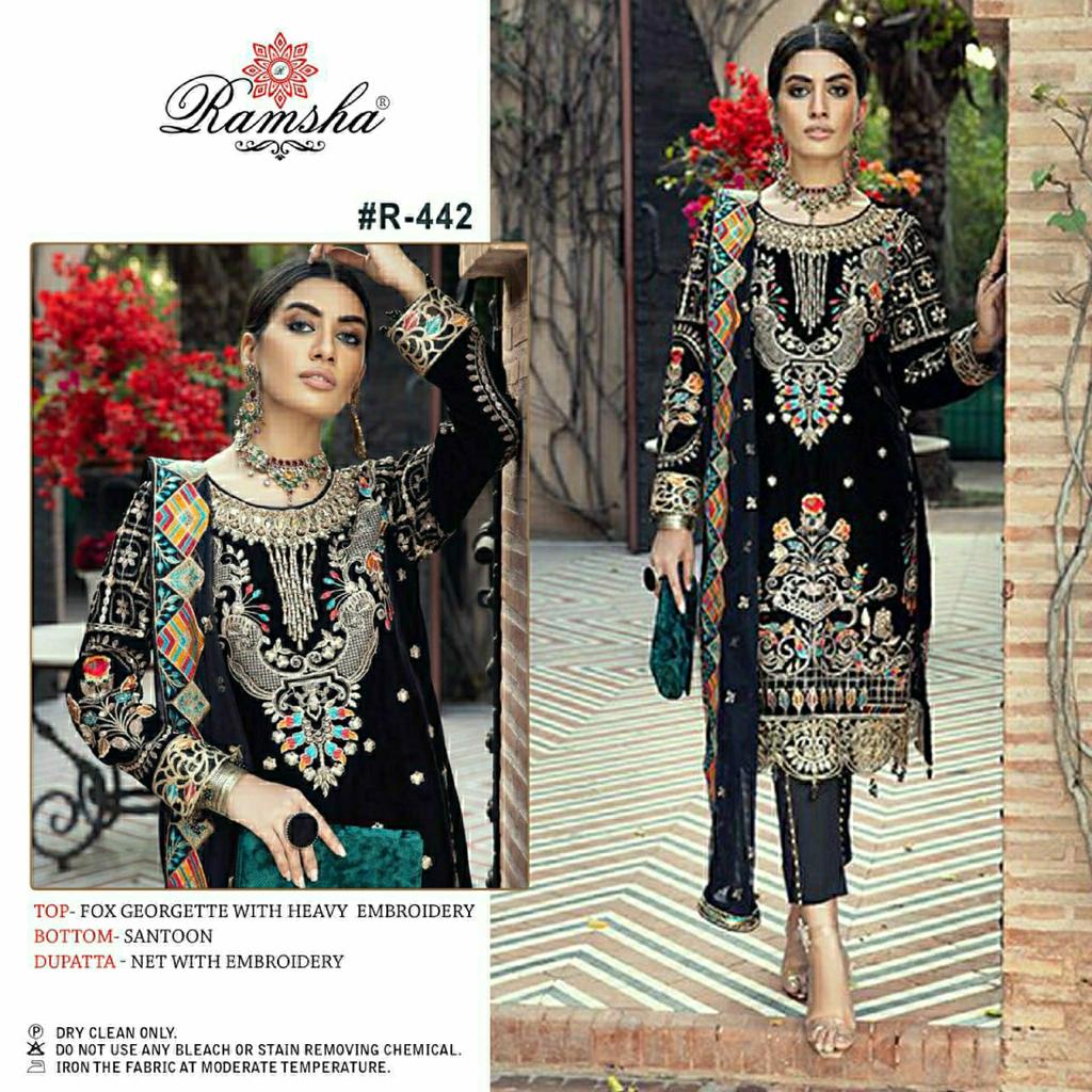 RAMSHA R 422 PAKISTANI SALWAR KAMEEZ WHOLESALER