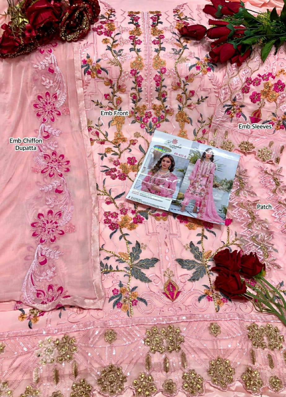 RAMSHA R 432 B PAKISTANI SALWAR KAMEEZ WHOLESALER